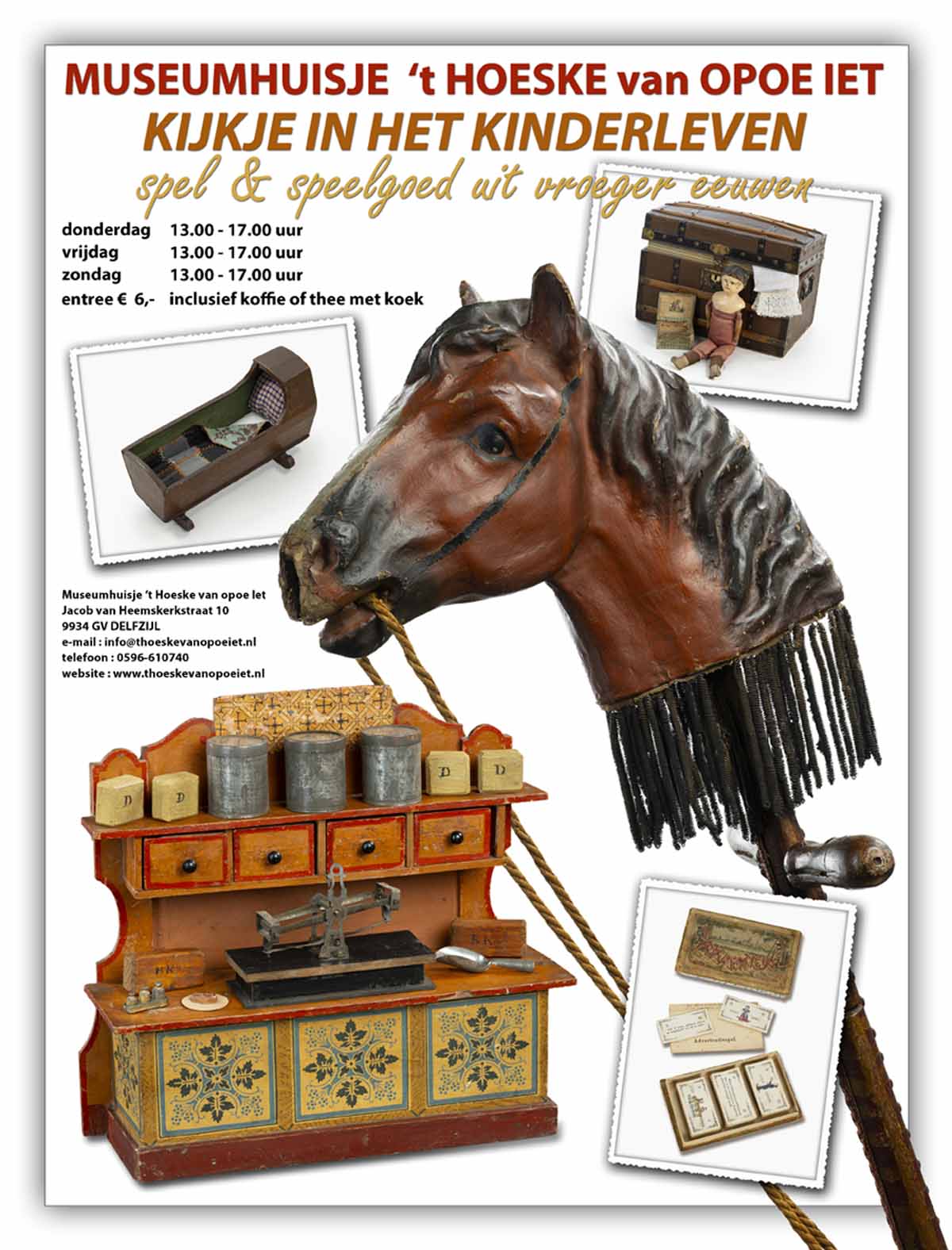 Expositie 'KIJKJE IN HET KINDERLEVEN' in museumhuisje 't Hoeske van Opoe Iet.